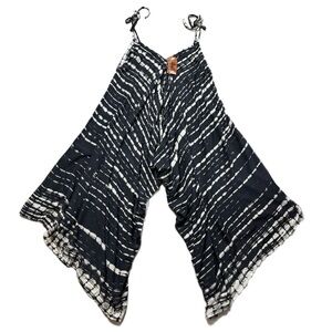 Elegant Striped Black and White Jumpsuit